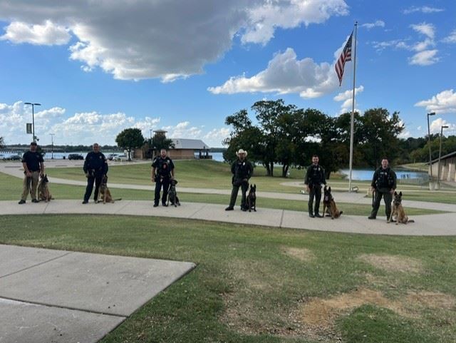 Lineup of K-9 graduates